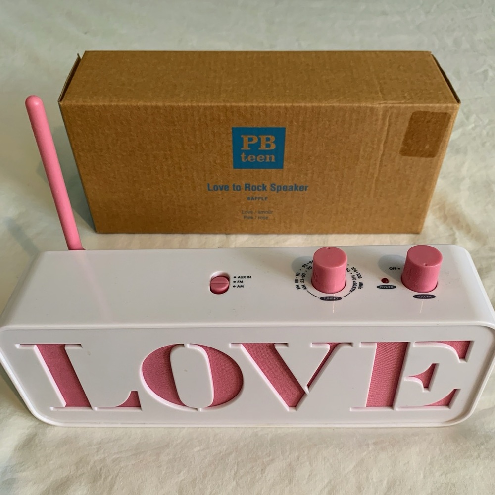 Pottery Barn PB Teen Portable LOVE Speaker Radio